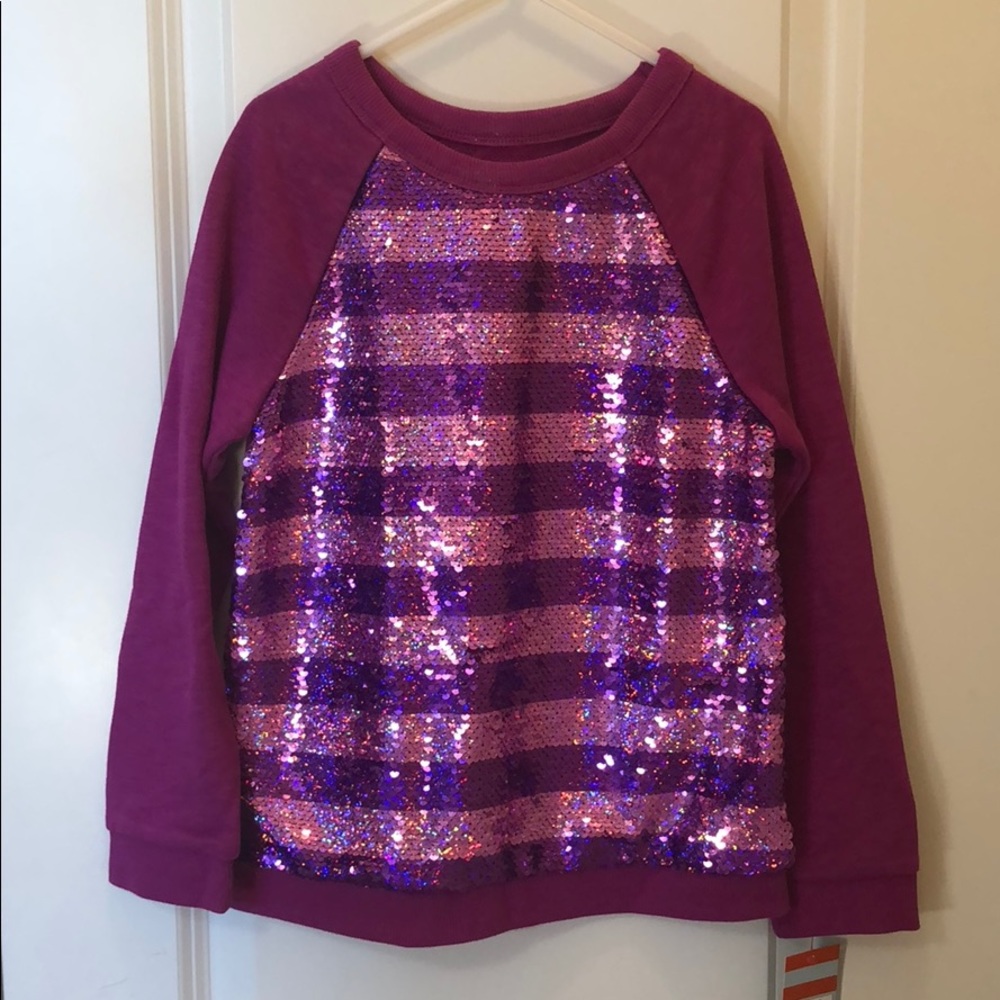 Purple sequined shirt for girls 6